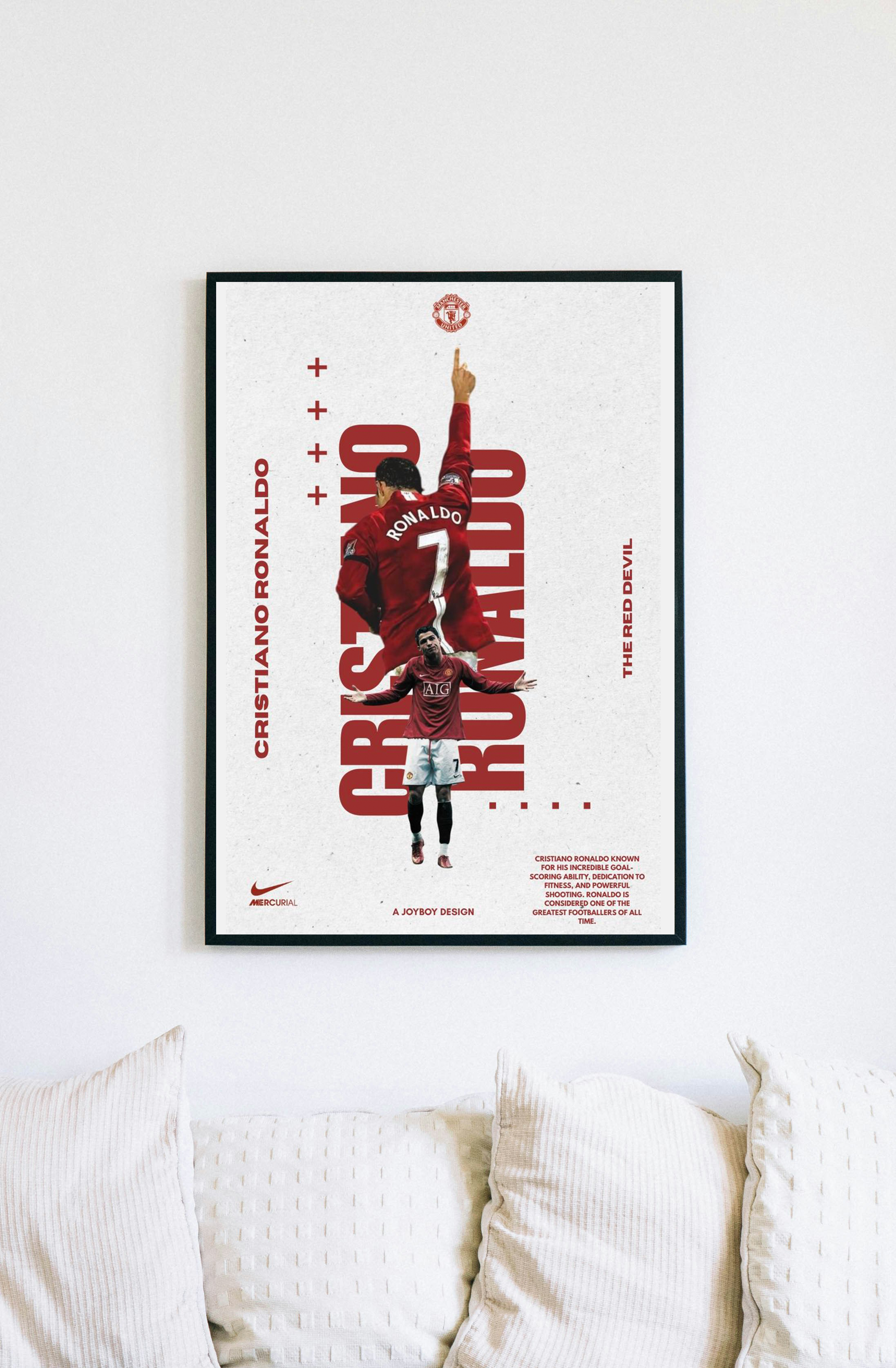 Cristiano Ronaldo (The Red Devil) – Premium A3 Wall Poster