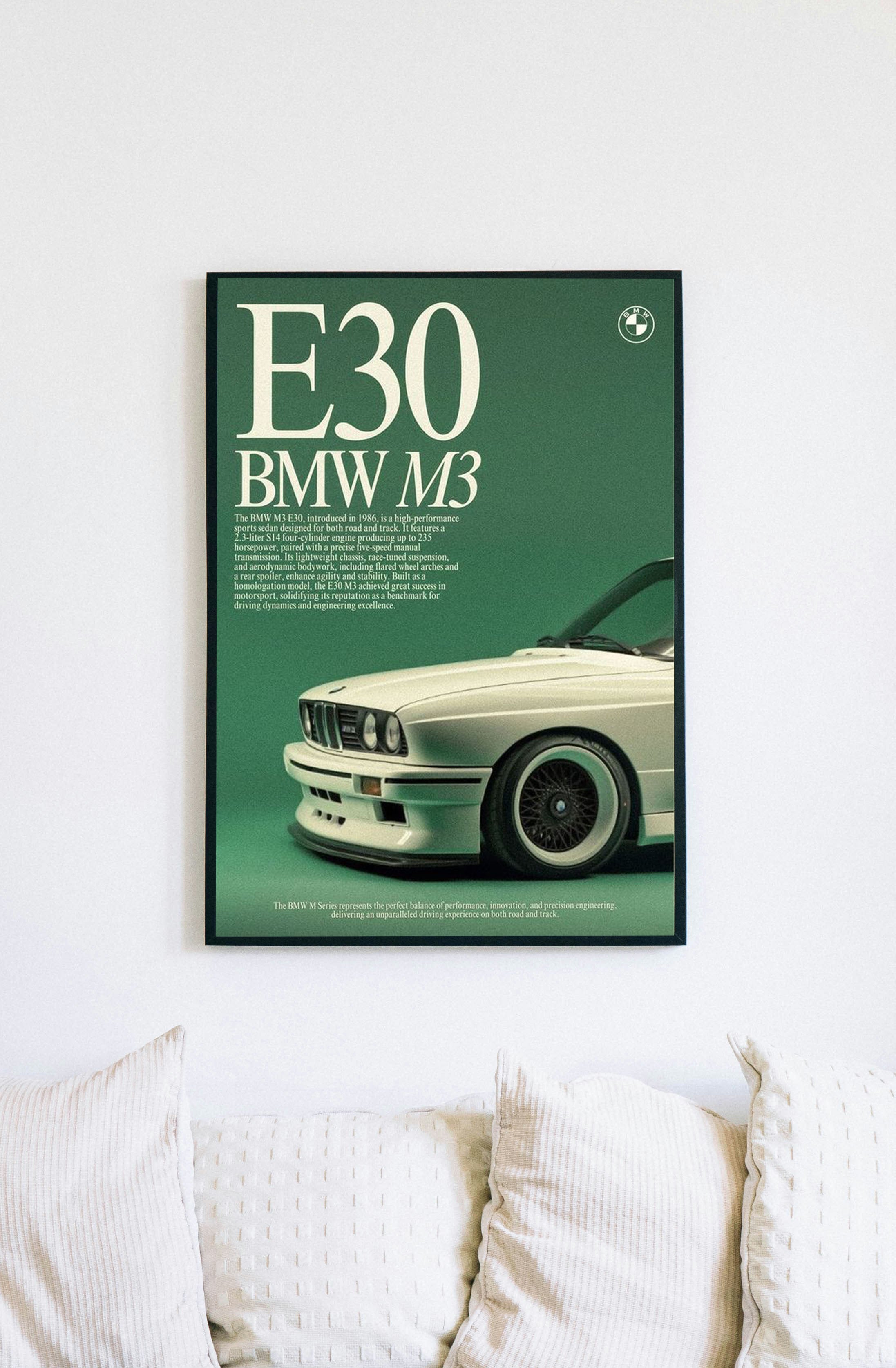 BMW M3 E30 – Premium A3 Wall Poster