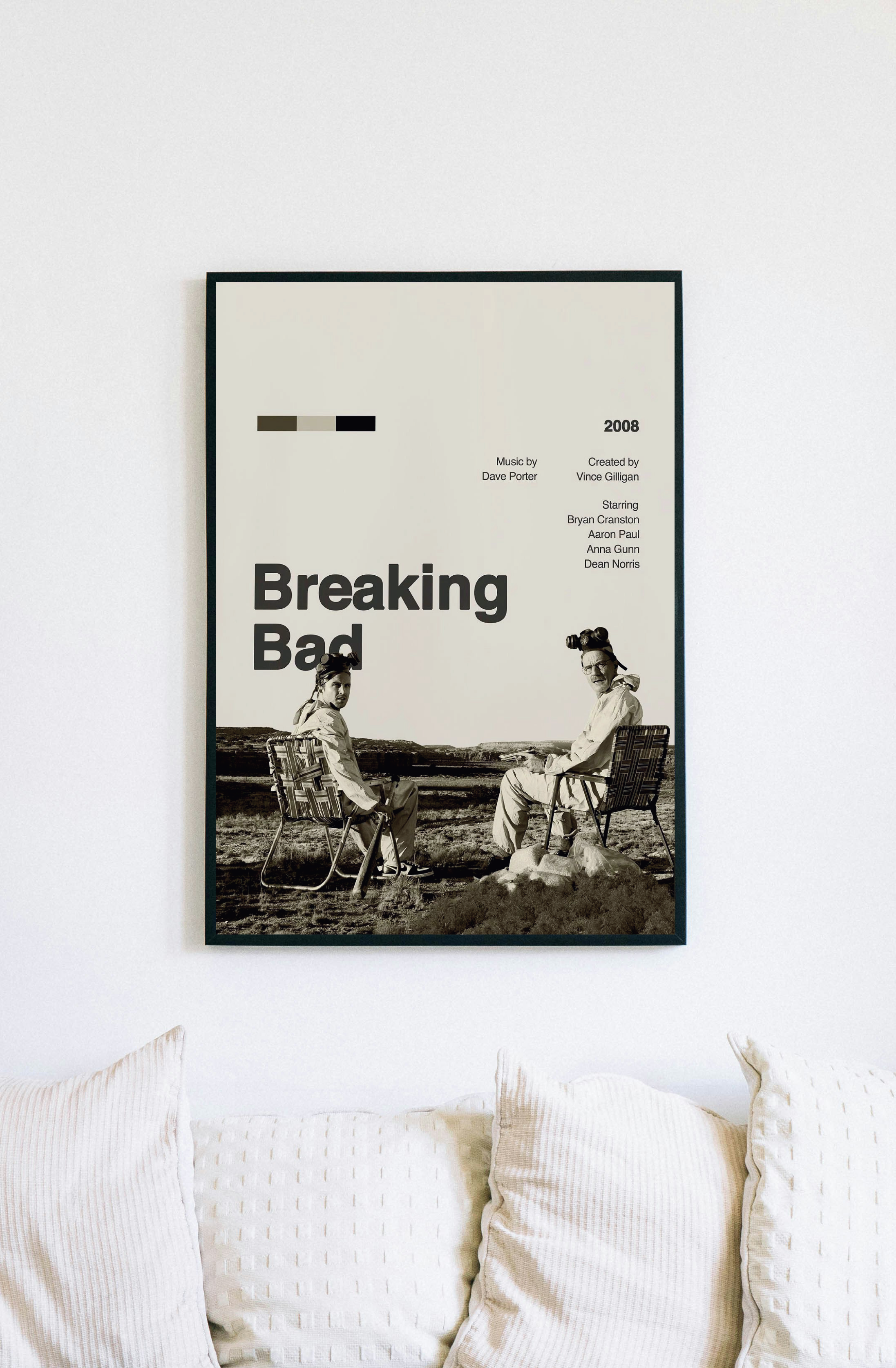 Breaking Bad Poster - 2008 Vintage TV Series Minimalist A3 Print