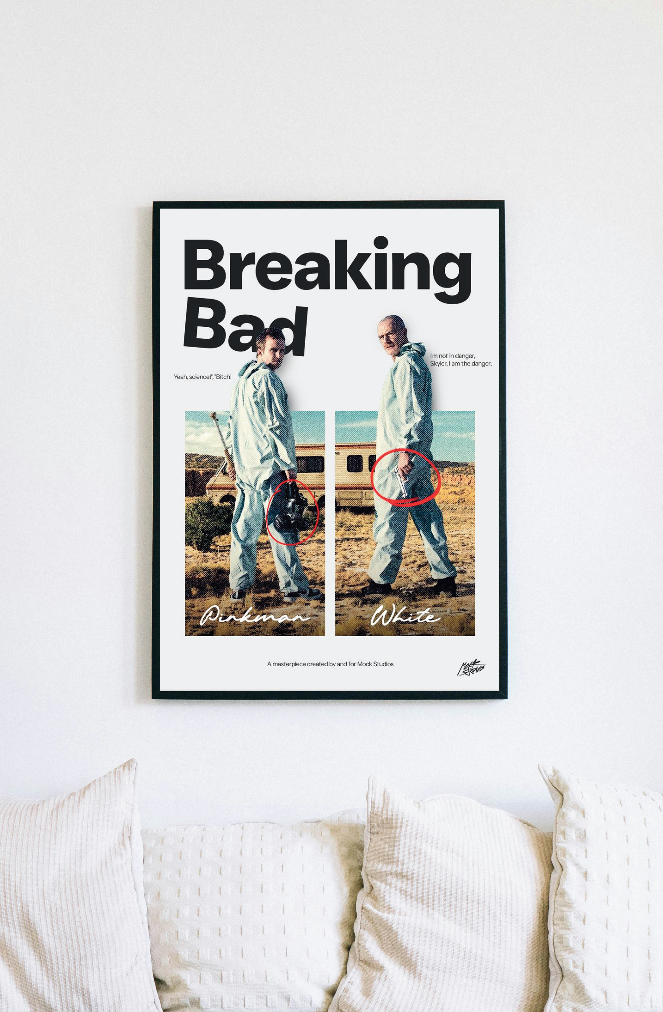 Breaking Bad Poster - Pinkman and White TV Series A3 Print
