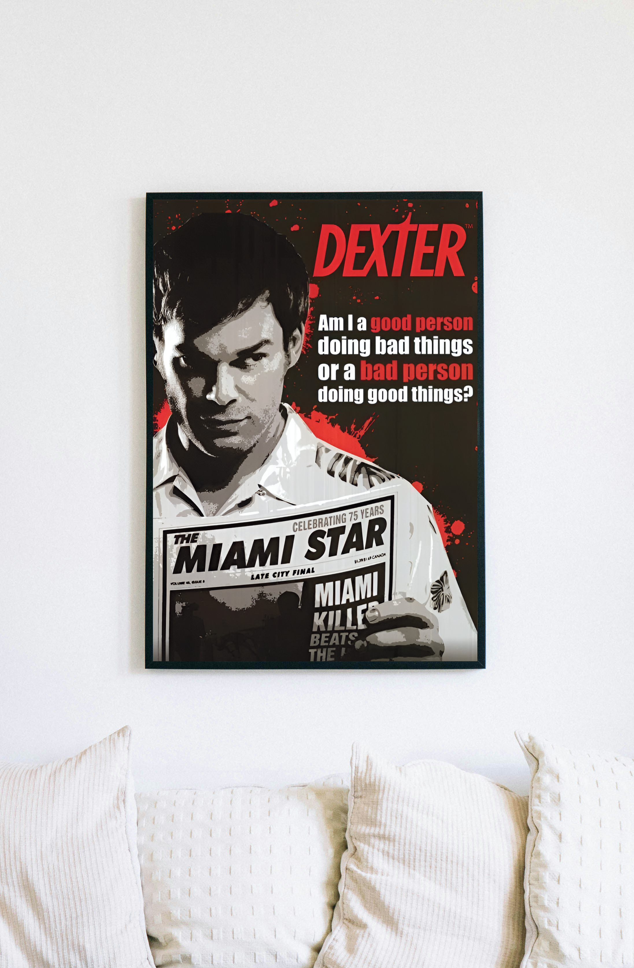 Dexter Poster - Good Person Bad Things TV Series A3 Print