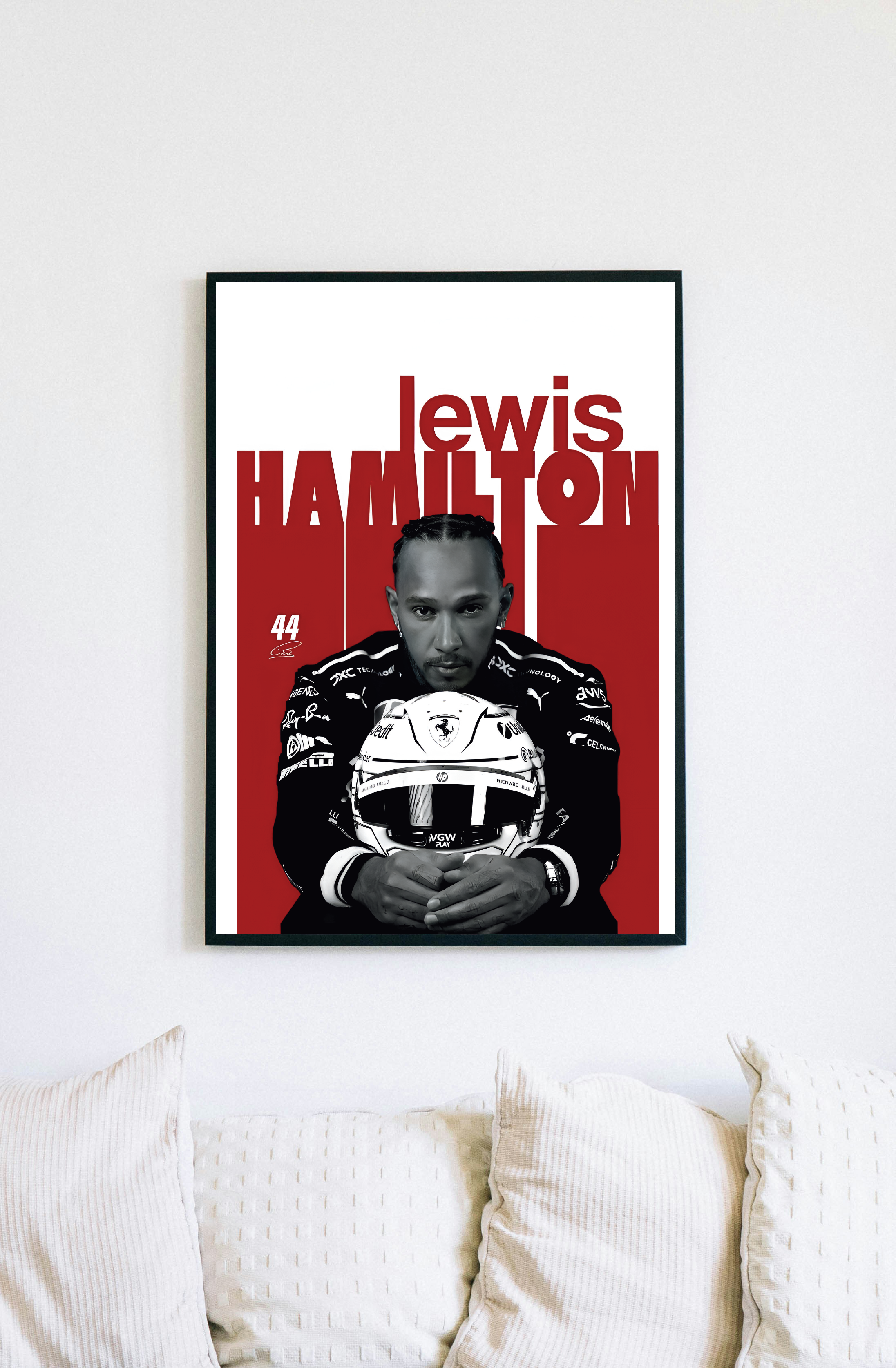 Lewis Hamilton Poster - 7x F1 World Champion Mercedes A3 Print